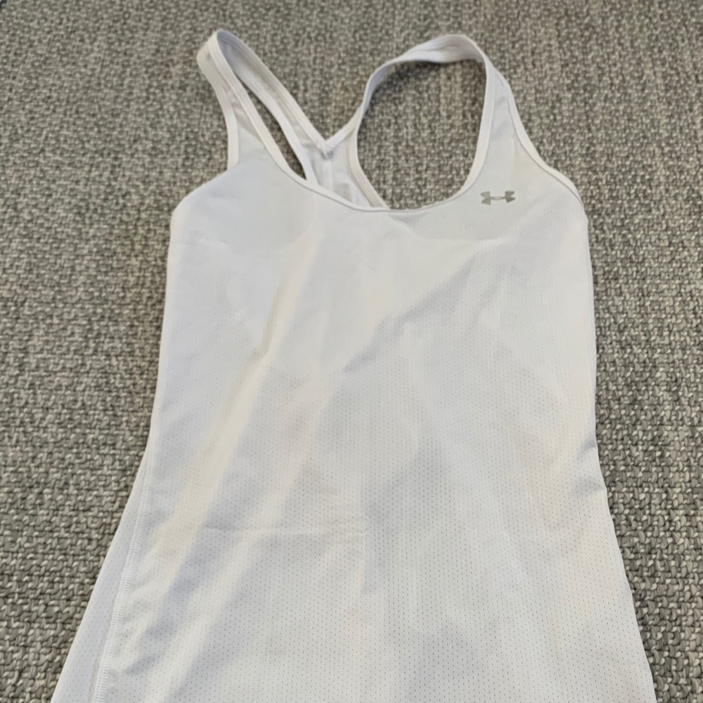 Under armour white racer back tank
